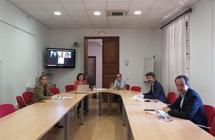Reunión del Govern con representantes de los partidos políticos con presencia en el Parlament para tratar el plan de Reactivación y Transformación Económica y Social de Baleares.