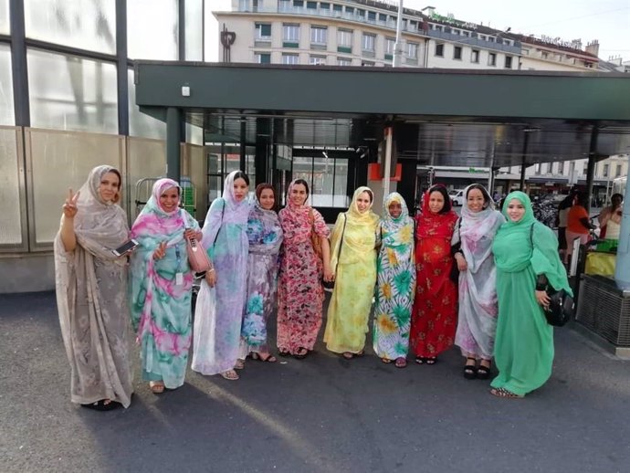 Grupo de activistas saharauis