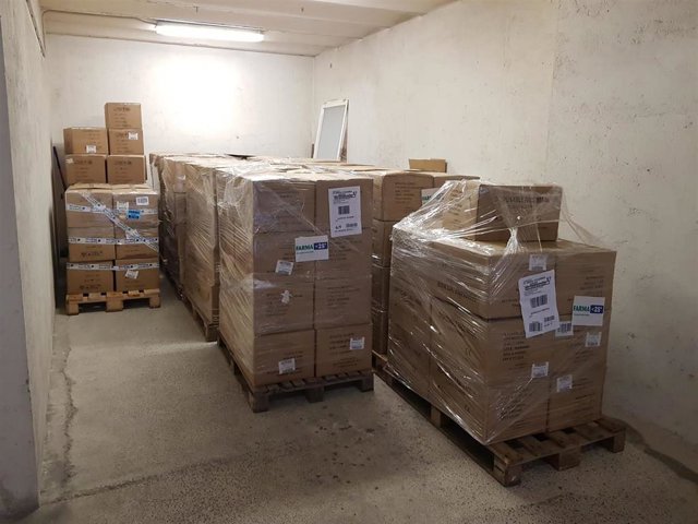 Material sanitario de autoprotección llegado este fin de semana a Palma.