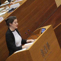 La diputada de Podemos Cristina Cabedo