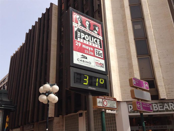Temperatura registrada en Valencia en un día de primavera (Imagen de archivo)