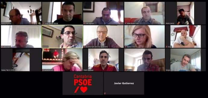 Reunión telemática alcaldes del PSOE