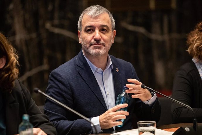 El primer teniente de alcalde de Barcelona, Jaume Collboni, durante la reunión con agentes económicos tras la cancelación del Mobile World Congress, en Barcelona (Catalunya / España), a 14 de febrero de 2020.