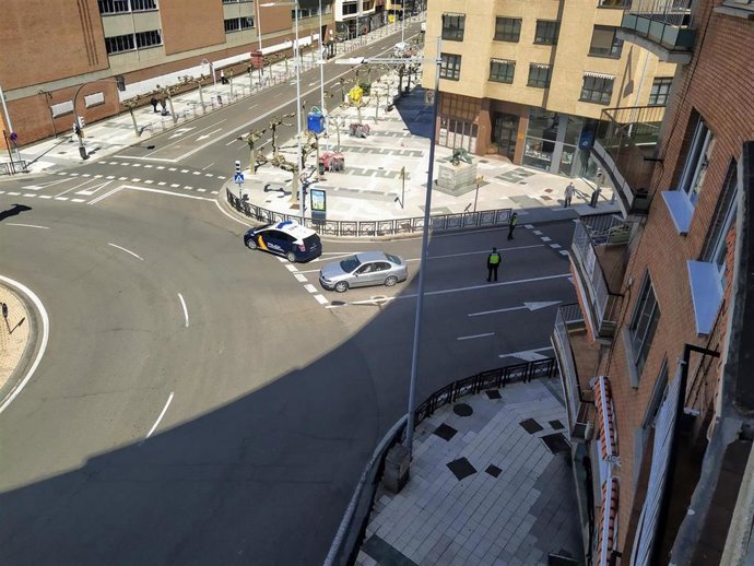 Imagen de un control realizado en Palencia para comprobar si los conductores cumplen con las normas.