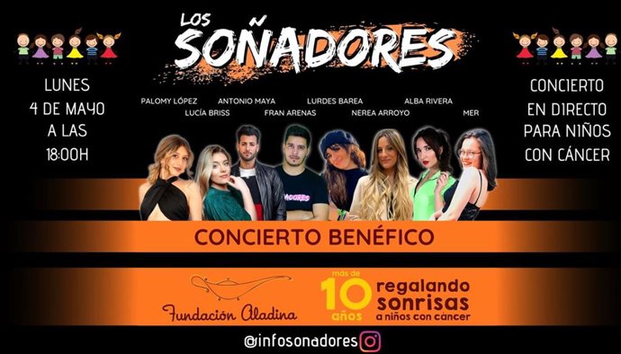 CONCIERTO SOLIDARIO HOY A LAS 18,00 HORAS POR INSTAGRAM PARA NIÑOS CON CÁNCER DE LA FUNDACIÓN ALADINA