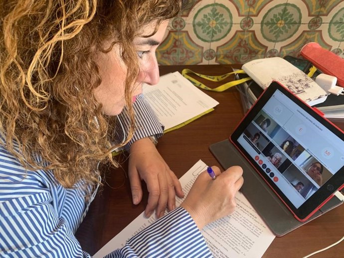 La consellera Pilar Costa durante la Sectorial de Igualdad