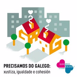 Logo da campaña de Queremos Galego en 2020 polo 17 de Maio