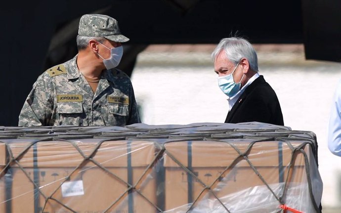 El presidente de Chile, Sebastián Piñera, durante la pandemia de coronavirus
