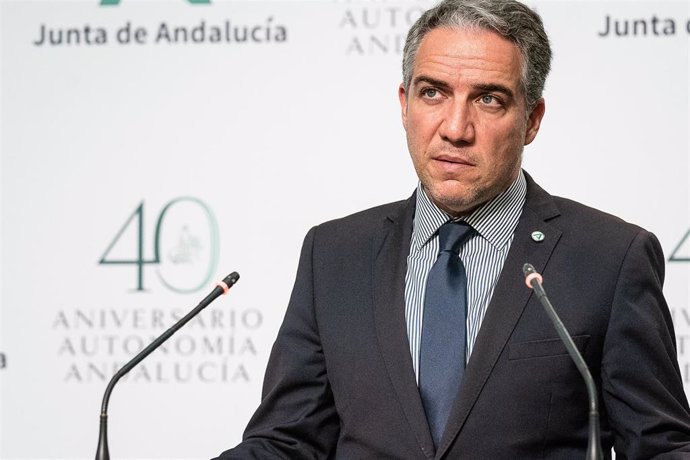 El consejero de la Presidencia, Administración Pública e Interior de la Junta de Andalucía, Elías Bendodo.
