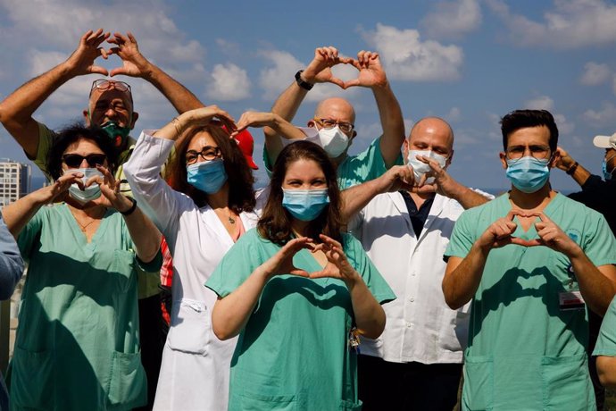 Trabajadores médicos de Israel durante la pandemia de coronavirus