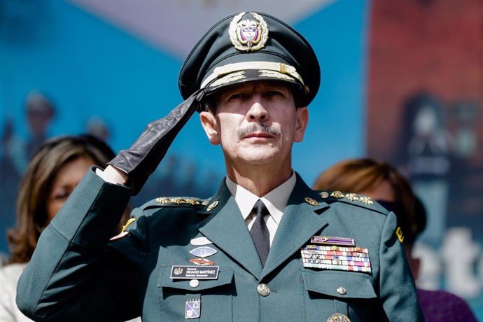 El general Nicacio Martinez durante su etapa como jefe de las Fuerzas Armadas de Colombia