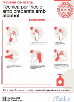 Cartel explicativo de la higiene de manos, lanzado en ocasión del día mundial de esta práctica sanitaria