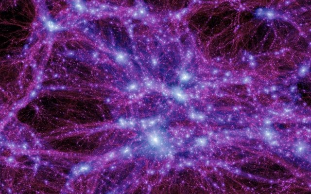 Simulación de la evolución de la materia oscura en el universo