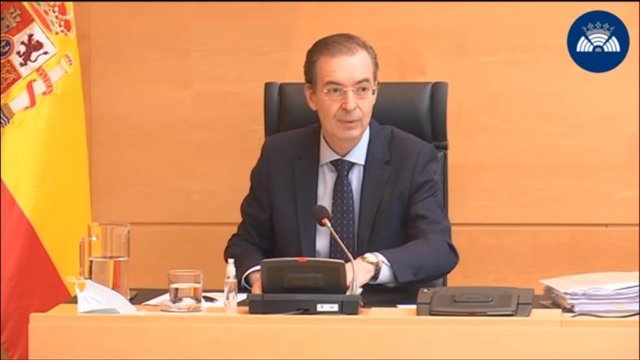 El consejero de Empleo e Industria de Castilla y León, Germán Barrios, en su comparecencia en las Cortes para explicar las medidas ante la COVID-19.
