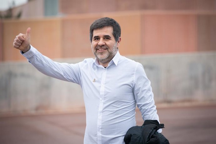 L'expresident de l'Assemblea Nacional Catalana (ANC), Jordi Snchez surt de la presó de Lledoners en el seu primer permís penitenciari de dos dies, a Barcelona (Catalunya/Espanya) a 25 de gener de 2020.