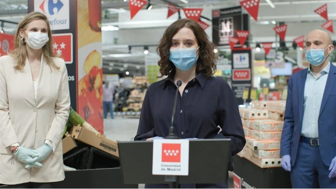 Coronavirus.- Ayuso anuncia una campaña para promover el consumo de alimentos lo