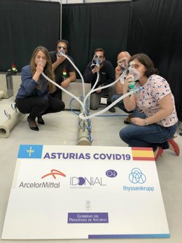 Prototipo de respiradores no invasivos realizado en Asturias.