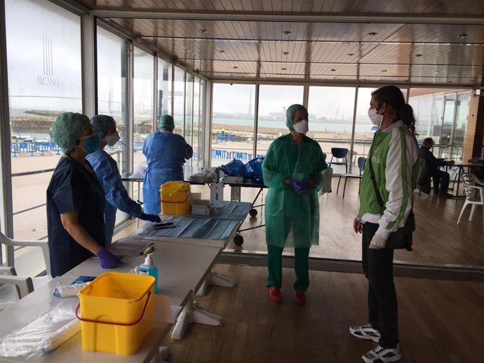 Prueba de test ráipdos en el Centro Náutico Elcano