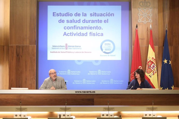 Carlos Artundo y María José Pérez Jarauta en la rueda de prensa