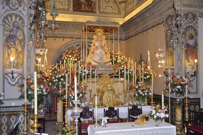 La Virgen del Rocío, en la parroquia de la Asunción. 