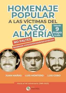 Cartel del homenaje a las víctimas del Caso Almería