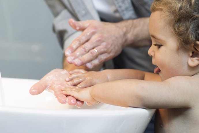 Higiene infantil, lavarse las manos