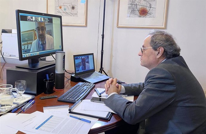 El presidente de la Generalitat, Quim Torra, ha presentado vía telemática, el informe final de la Mesa de Evaluación y Seguimiento del accidente de la empresa IQOXE del polígono petroquímico sur de Tarragona, en el municipio de La Canonja en enero de 20