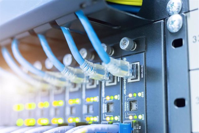 Rack de telecomunicaciones.