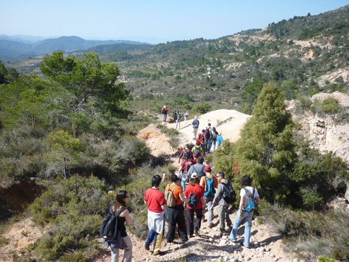 Visitantes en el Parc Natural del Montsant (Tarragona)