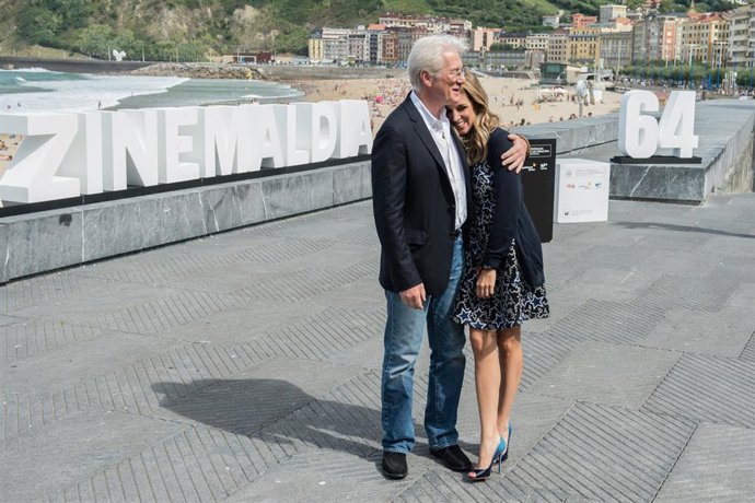 Richard Gere And Alejandra Silva Attend 'Time Out Of Mind' Photocall During 64Th San Sebastian Film Festival