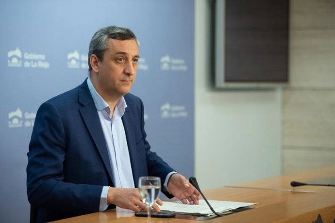 El portavoz del Gobierno de La Rioja, Chus del Río, informa de la situación de la pandemia del COVID-19 en La Rioja