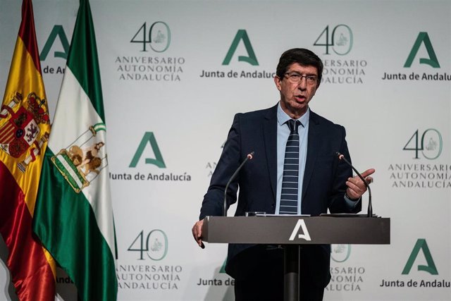 El vicepresidente de la Junta y consejero de Turismo, Regeneración, Justicia y Administración Local, Juan Marín, en una imagen de archivo.