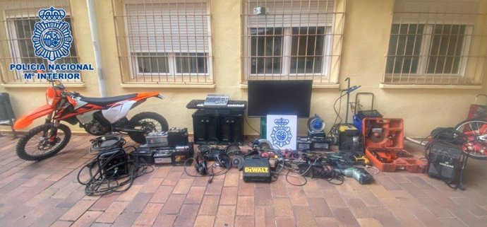 Efectos robados en Alcázar de San Juan