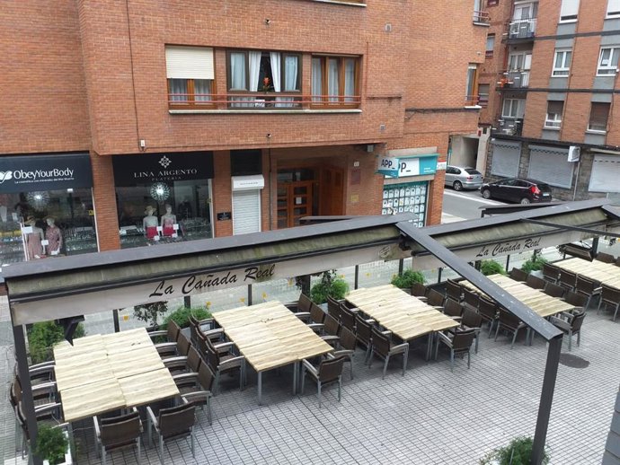 Terraza hostelera cerrada por el Estado de Alarma