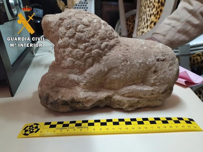 Pieza recuperada por la Guardia Civil en una operación internacional contra el tráfico de bienes culturales