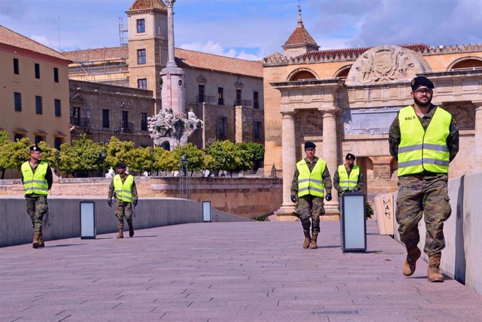 Efectivos de la BRI X en un despliegue por el Covid-19 en Córdoba capital, en una imagen de archivo.