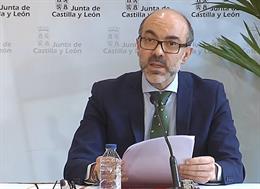 Captura de la comparecencia de Javier Ortega en la rueda de prensa de este miércoles.