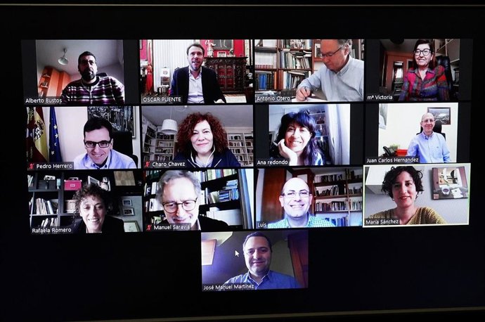 Videoconferencia de la Junta de Gobierno del Ayuntamiento de Valladolid.
