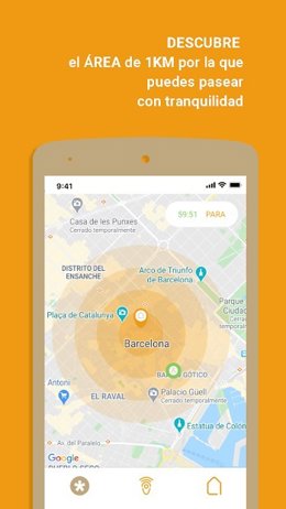La aplicación móvil 'SafeWalkNearby