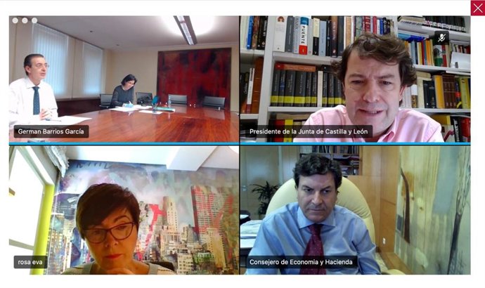 Caprtura de la videoconferencia de Mañueco con los autónomos.