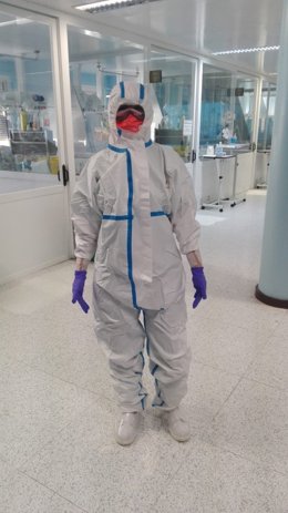 Una de las fisioterapeutas del Hospital de Poniente