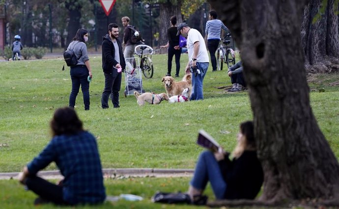 Un parque de Santiago de Chile durante la pandemia de coronavirus