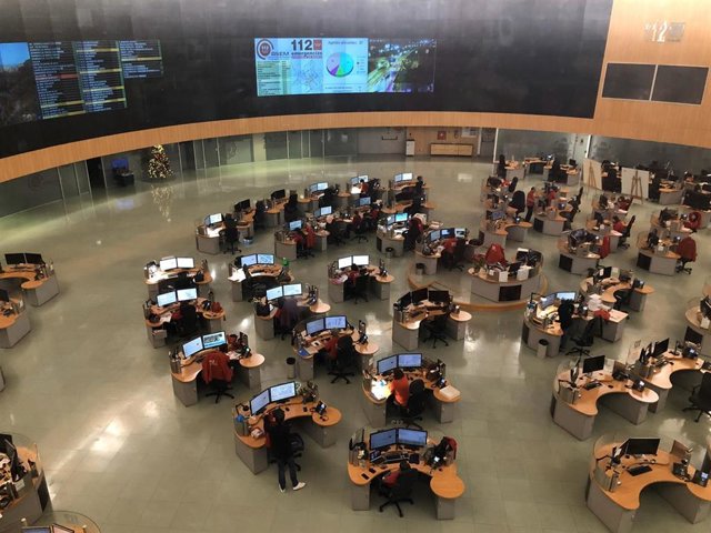 Imagen de recurso del centro de gestión de llamadas de Emergencias 112 Comunidad de Madrid.
