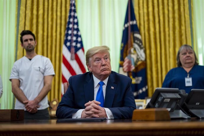 El presidente de Estados Unidos, Donald Trump, en el Despacho Oval. 