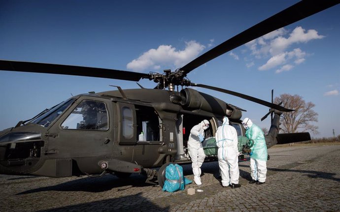Delegación militar austriaca destinada en Bosnia para colaborar con la gestión de la pandemia de Covid-19.