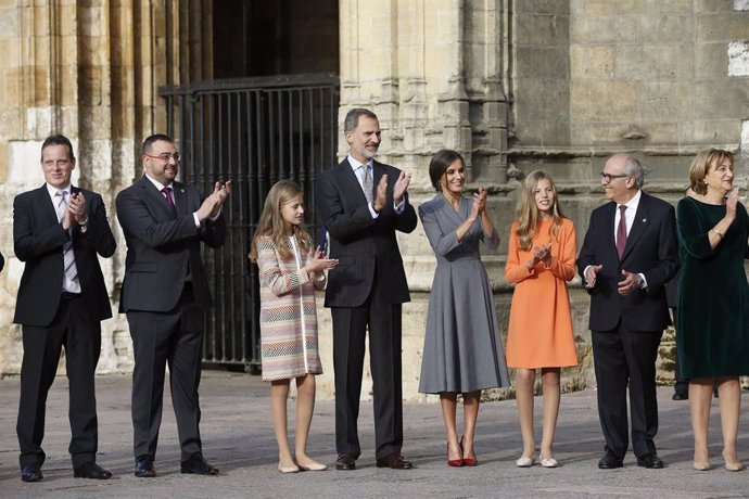 Familia Real en Oviedo durante la Semana de los Premios Princesa de Asturias de 2019.