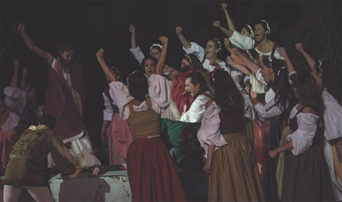Una escena de la representación de 'Fuenteovejuna', en una imagen de archivo.