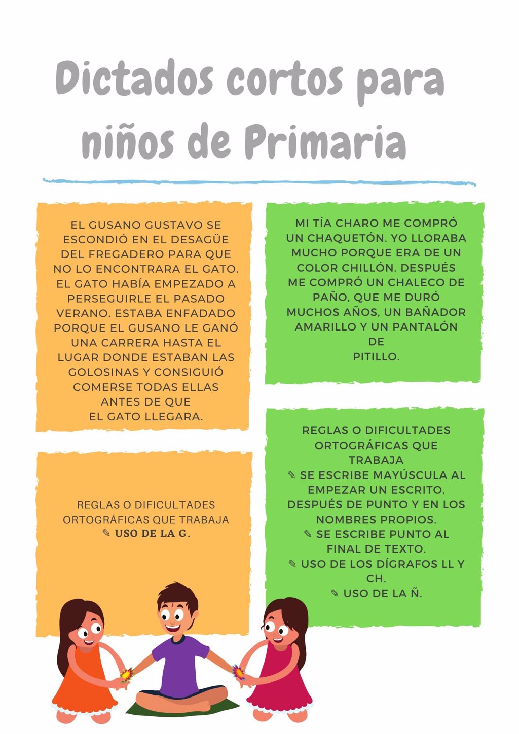 Dictados Cortos Y Divertidos Para Niños De Primaria 