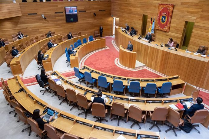 Reunión de la Deputación Permanente del Parlamento de Galicia, que acoge la comparecencia de Feijóo