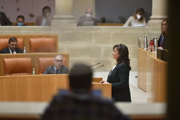 La presidenta del Gobierno riojano, Concha Andreu, ha comparecido en el Parlamento de La Rioja
